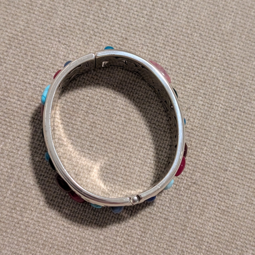 Brighton Multi-Colored Hinged Bangle With Matchin… - image 4